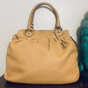 ABRO Italian Leather Purse Oversized Large Tote Bag Hobo NEW Perfect Nude Beige